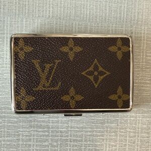 Louis Vuitton Monogram Brown and Gold Card $ Money Clip Case